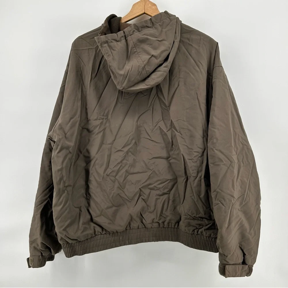 Cabela's Outdoor Gear Jacket Mens L Brown Hooded Full‎ Zip Lined Windbreaker